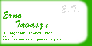 erno tavaszi business card